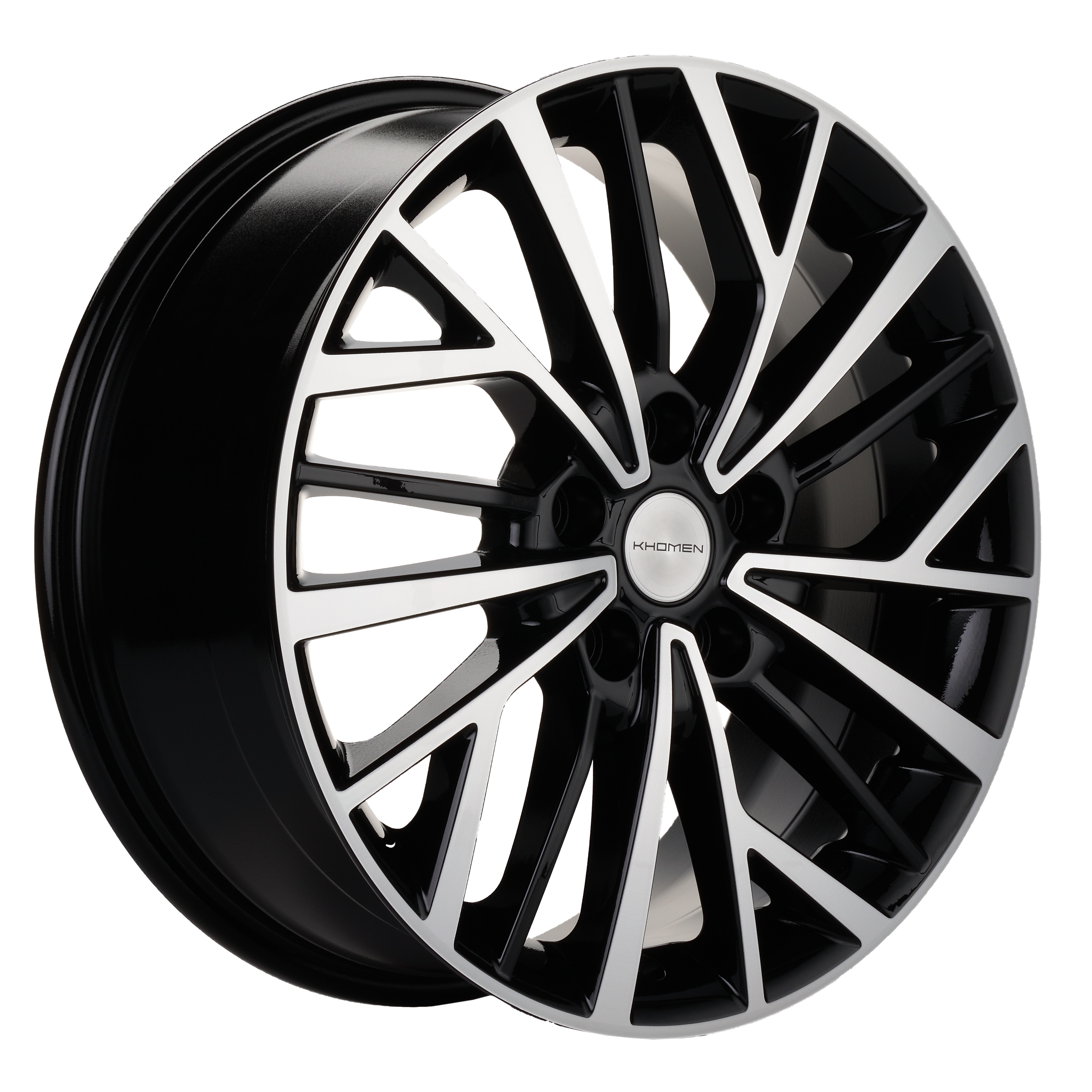 R17 5x114,3 7J ET39 D60,1 Khomen KHW1717 ( 17 ZV RAV4) Black-FP