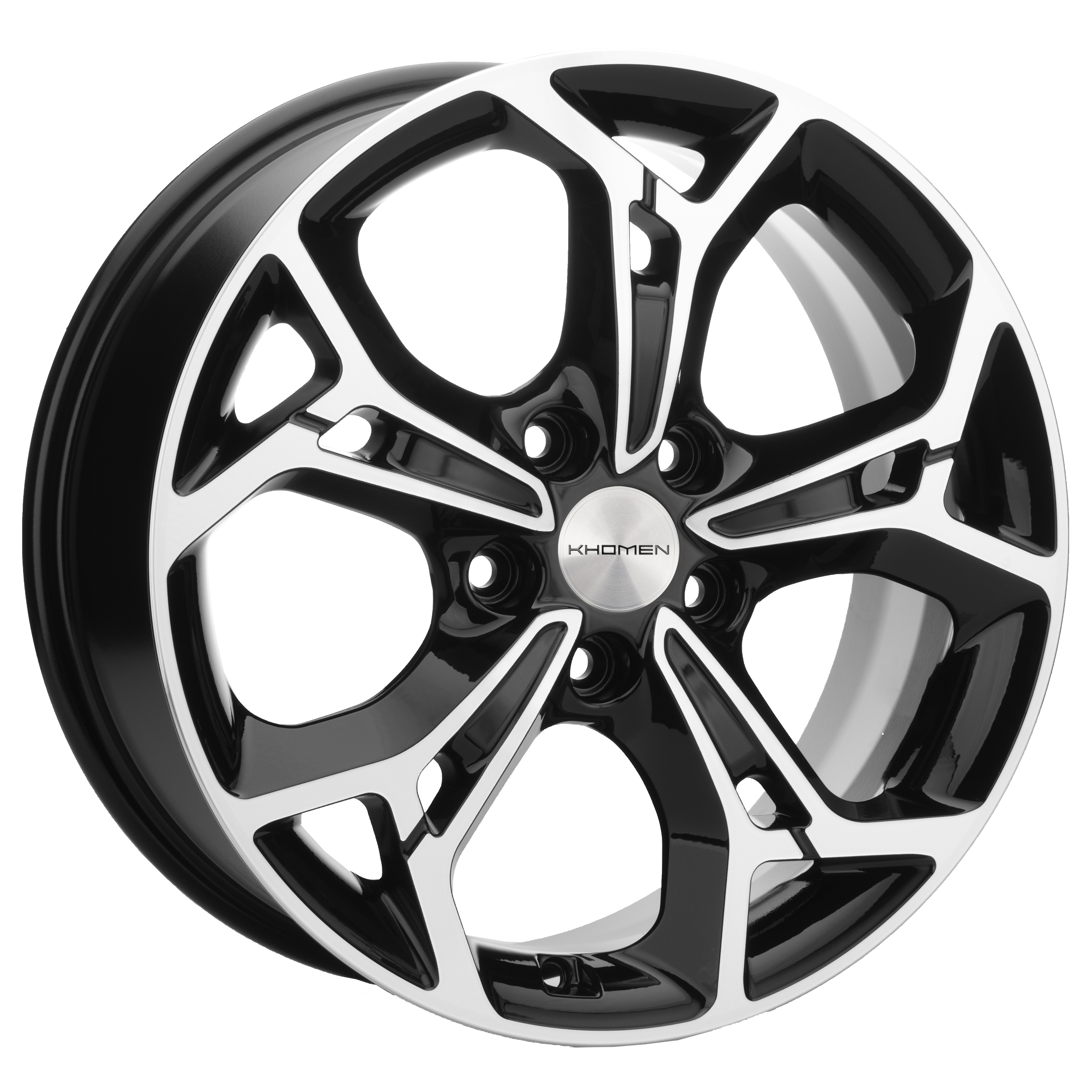 R17 5x114,3 7J ET39 D60,1 Khomen KHW1702 (ZV 17_RAV4) Black-FP