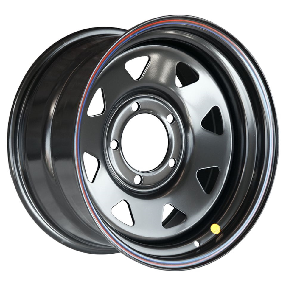 R16 6x139,7 7J ET0 D110 OFF-ROAD Wheels Диск усиленный Toyota Nissan стальной Black (треуг. мелкий)
