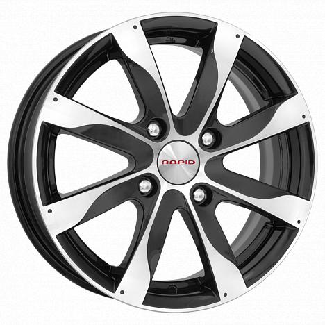 R15 4x100 6J ET37 D60,1 Rapid Джемини-оригинал (КС617) алмаз черный