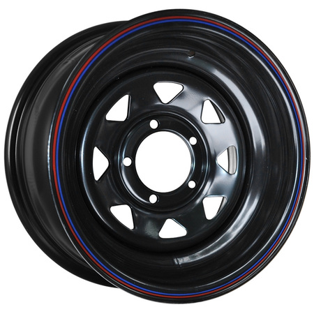 R15 5x139,7 8J ET-25 D110 OFF-ROAD Wheels Диск усиленный УАЗ стальной Black (треуг. мелкий)