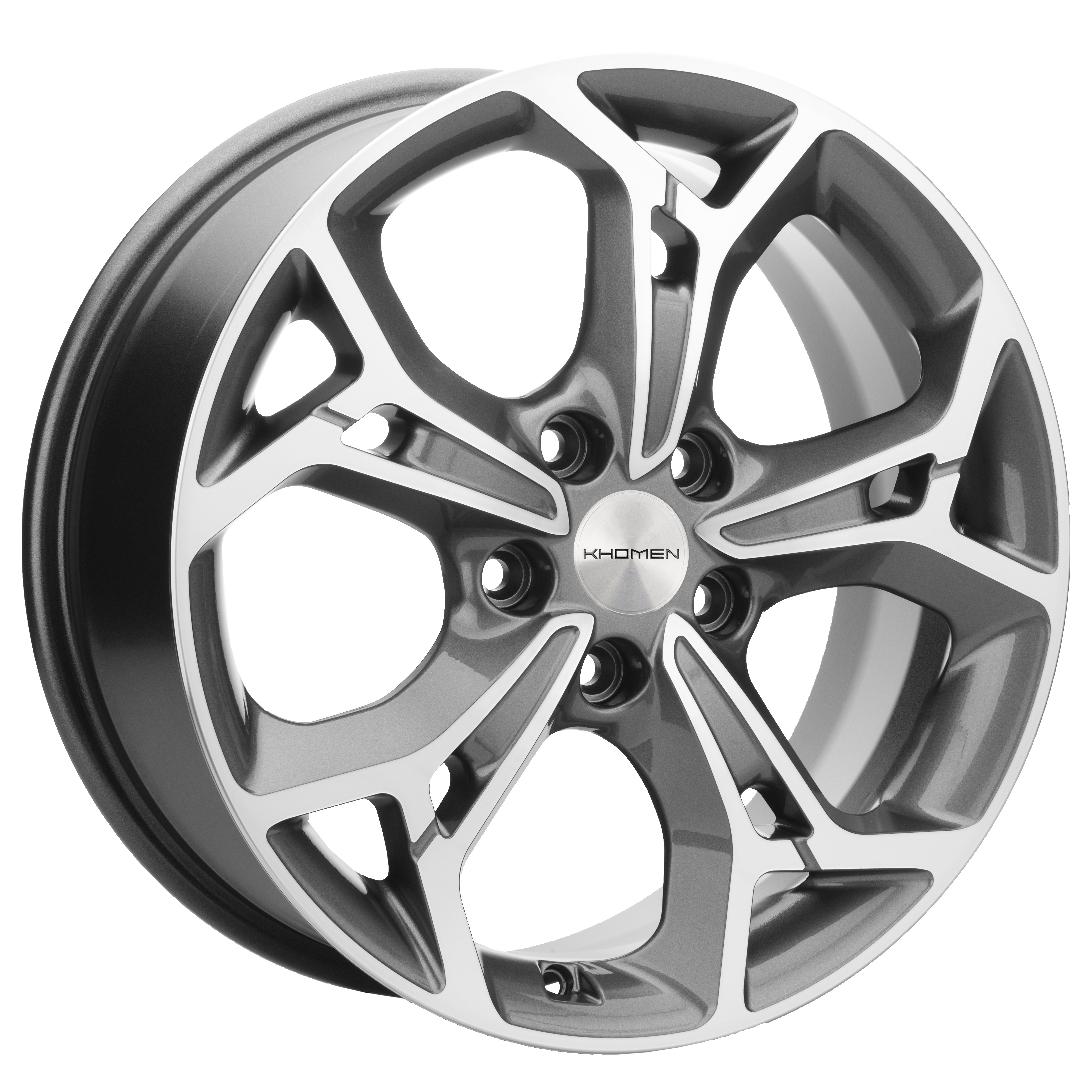 R17 5x114,3 7J ET39 D60,1 Khomen KHW1702 (Toyota RAV4) Gray-FP