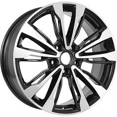 Диск R18 5x114,3 7J ET45 D67,1 KDW KD1830 (КС1135-18) Black_Front_Polished
