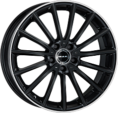 Диск R19 5x112 8J ET43 D66,6 MAK Komet Gloss Black Mirror Ring 