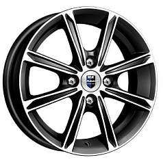 Диск R14 4x100 5J ET43 D60,1 K&K Флэш (КС697M) алмаз чёрный