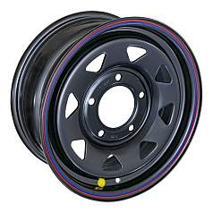 Диск R16 5x114,3 8J ET-19 D84 OFF-ROAD Wheels Диск усиленный JEEP стальной Black (треуг. мелкий)