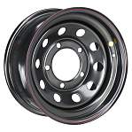 R16 6x139,7 8J ET-19 D110 ORW Диск усиленный Toyota Nissan стальной Black с бедлоком (красный)