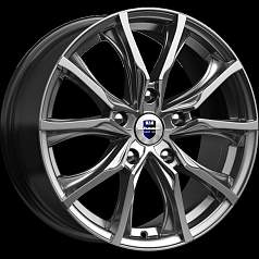 Диск R17 5x112 7,5J ET47 66,6 K&K Твист-оригинал (КС697) дарк платинум