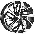 R17 5x108 7J ET33 D60,1 KDW KD-1727 (KL-372(17_Tiggo 4/7)) Black_Front_Polished