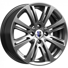 Диск R14 4x100 5,5J ET43 D67,1 K&K Беринг блэк платинум (КС653)