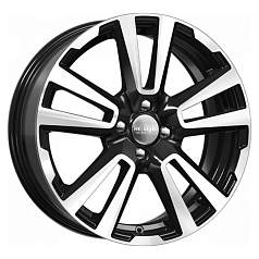Диск R17 4x100 6,5J ET43 D60,1 K&K КС874 (17_Vesta Cross) Алмаз чёрный 