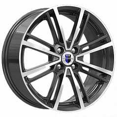 Диск R17 4x100 7J ET37 67,1 K&K Эрфурт (КС903) алмаз черный 